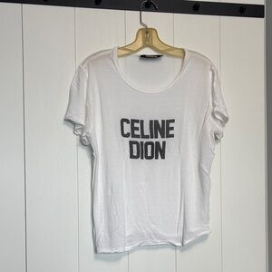 Reformation White Graphic Tee